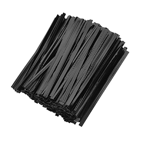 800 Pcs 4" Metallic Twist Ties (Black)