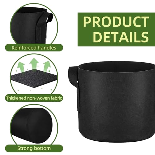 24 Pack 1 Gallon Grow Bags (1 Gallon)