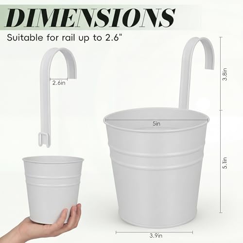 Hanging Flower Pots (White(5in))