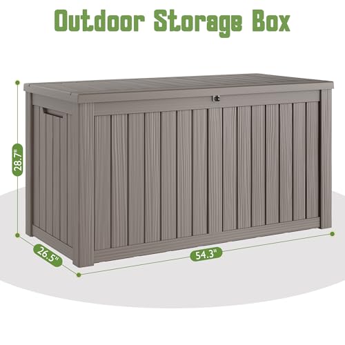 Outdoor Storage Box (Grey / 180 Gallon)