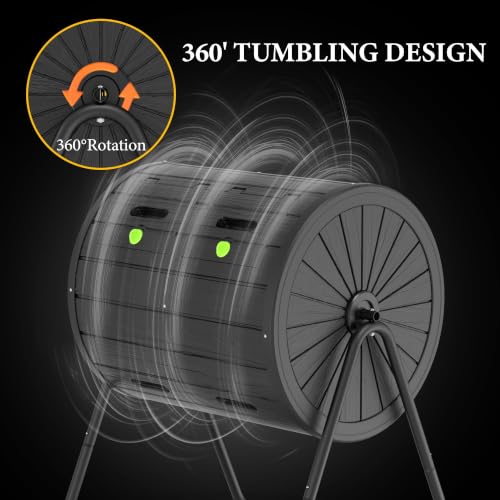 Composter Tumbler Outdoor (Black)