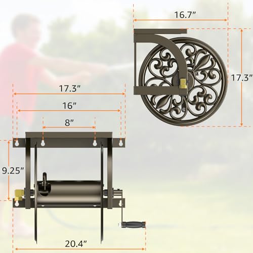 Wall Mount Garden Hose Reel