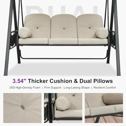 Outdoor Porch Swing 3 (Beige / Porch Swing)