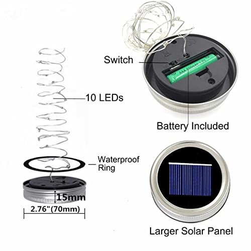 Solar Mason Jar Lid Lights (6 Count)