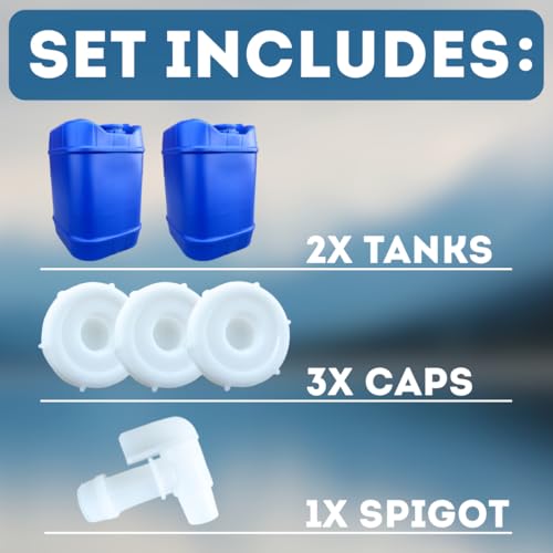 5 Gallon Stackable Water Storage Containers (2 Count)