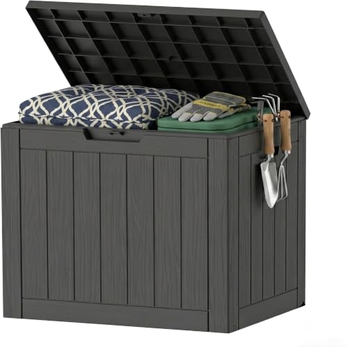 35 Gallon Deck Boxes Outdoor Waterproof (Black / 35 GAL NEW)