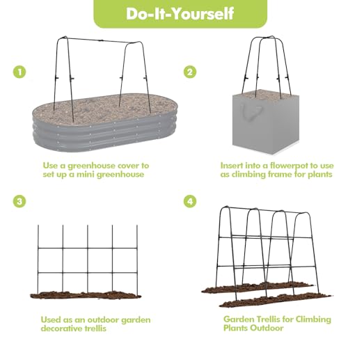 Cucumber Trellis for Garden Vegetable Trellis (47.24inch Arch)