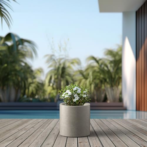 Weathered Concrete Planter 12.6" Tall All