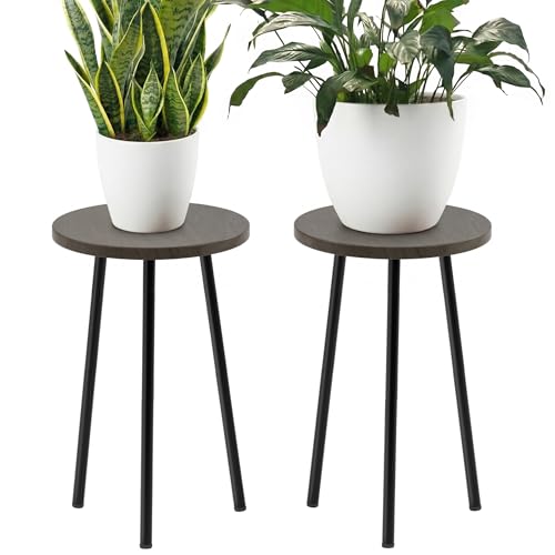 Plant Stand Indoor 2 Pack (Grey Wood / 20"&20")