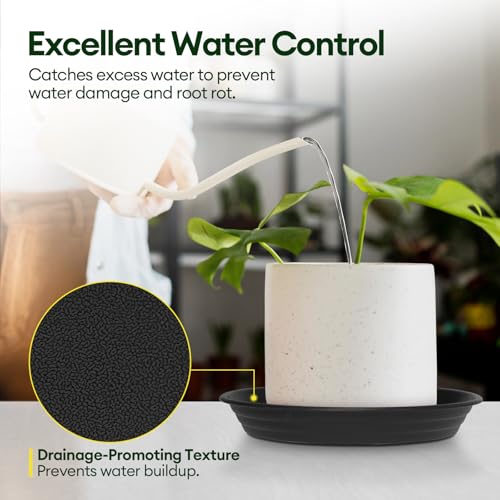 4 Pack 10" Plant Saucers Heavy Duty Plastic Plant Trays for Pots (10"(4 pack) / Multicolor Set)