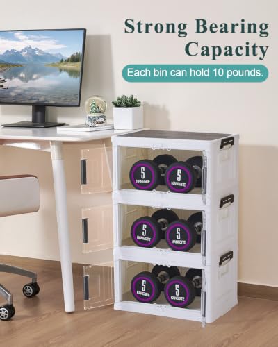 23QT Storage Bins with Lids for Closet (White / 23QT)