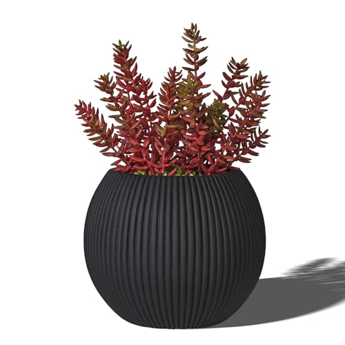 16" Sphere Fluted Planter