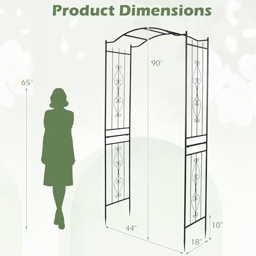 Metal Garden Arbor (44"W x 90"H)
