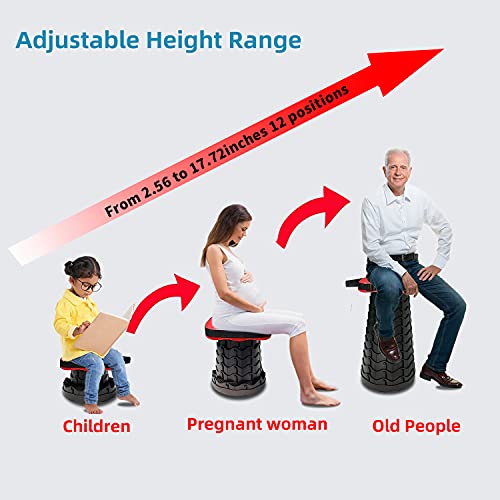 Collapsible Camping Stool with Seat Cushion & Nylon Bag (Green With Cushion)