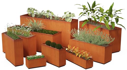 Large Rectangular Planters for Outdoor Plants (4 Sq Ft)