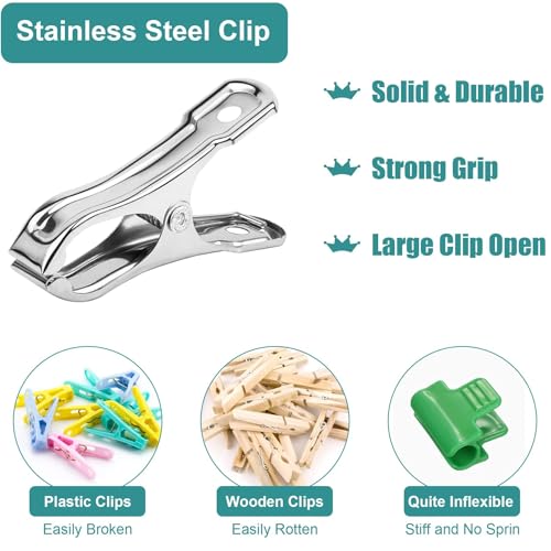 55 PCS Stainless Steel Garden Clips (55 Count)