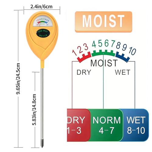 2 Pcs Green Soil Moisture Meter (ORANGE+ORANGE)