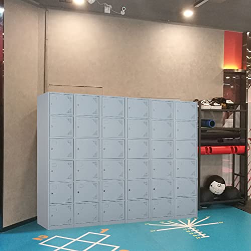 Metal Locker with 6 Doors (Grey(no Legs) / 6 Doors-71")
