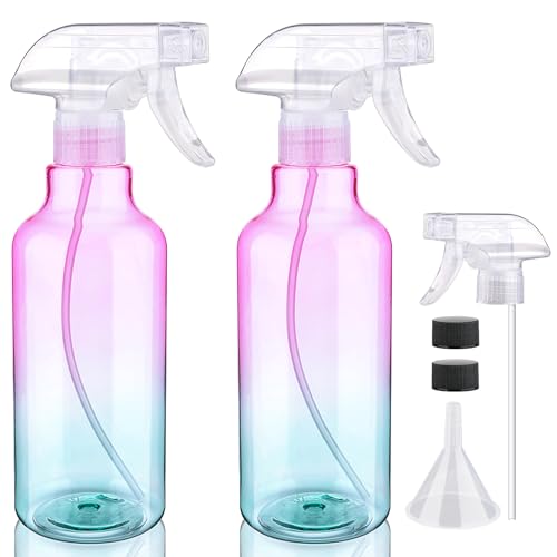 Plastic Spray Bottle 16.9oz Empty Spray Bottles Refillable Container Trigger Sprayer for Cleaning Solutions (gradient)