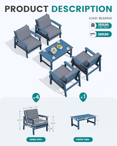 Outdoor Patio Furniture Set (5 Count)