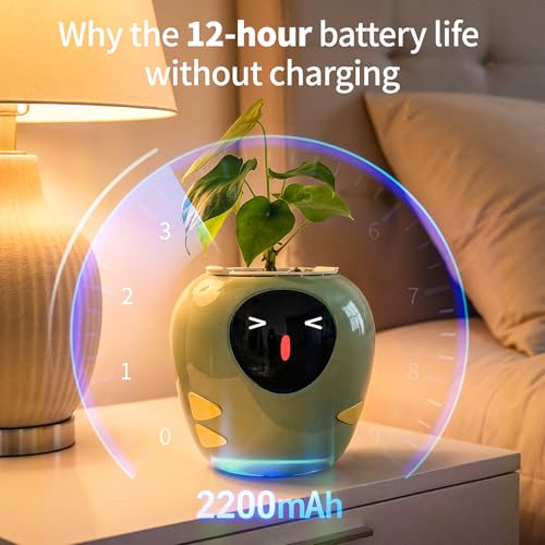Plantbot Upgraded Large Smart Flower Pot Pet Planter Robot with Artificial Intelligence