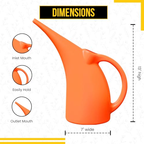 1 2 Gallon Watering Can (Orange / 1 Pack)