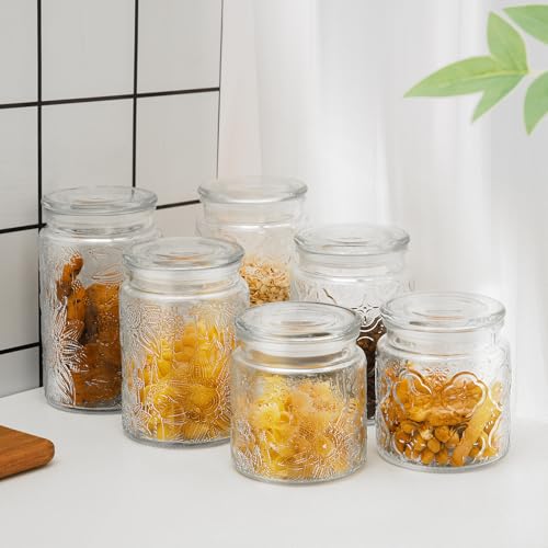 Glass Storage Containers With Lids (32oz Bigonia)