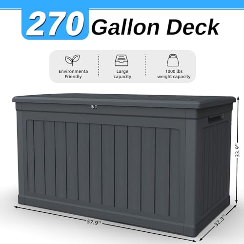 270 Gallon Deck Box (Black / 270 Gallon)