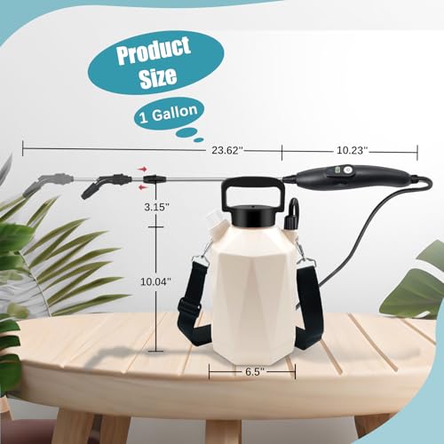 1 Gallon Battery Powered Sprayer (1 Gallon / Beige white)