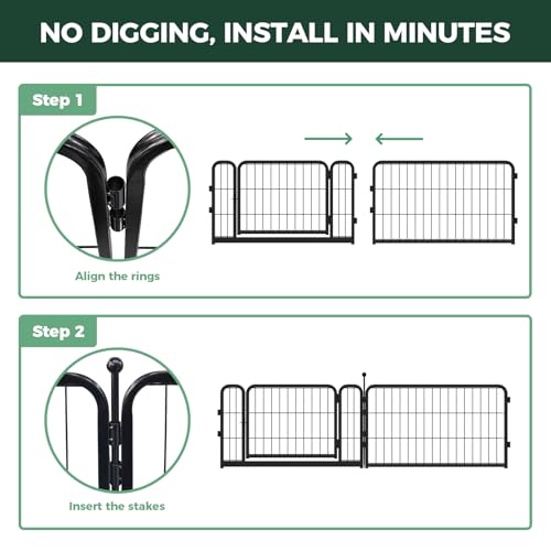 No Dig Garden Fence (Black / 17"H)