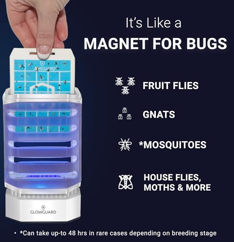 GlowGuard Cordless Flying Insect Trap Catches Fruit Flies