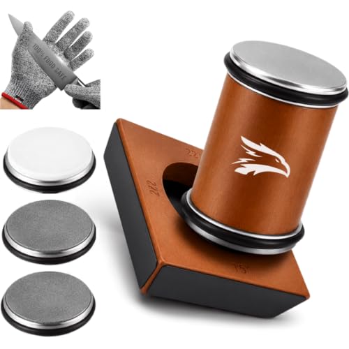 Rolling Knife Sharpener Kit with Diamond & Ceramic Disc (CHOCO)
