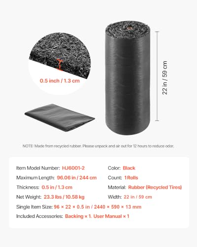 Rubber Mulch Mat Roll (96 x 24 in)