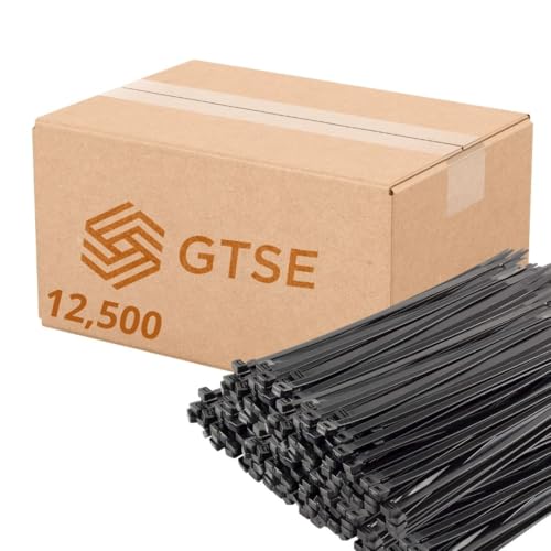 12 Inch Black Zip Ties (Black / 12" (40lb))