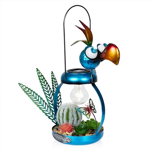 16" H Outdoor Solar (16" Blue Flamingo)