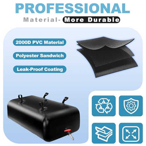3000L 800Gal Water Bladder Tank (800Gal/3000L / Black)