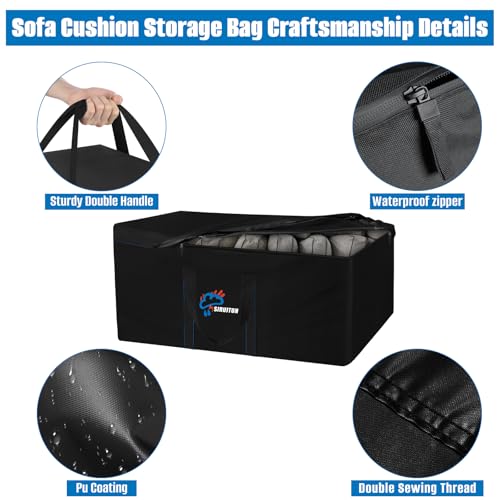 70in Outdoor Cushion Storage Bag (Black / 70x21.7x21.7in)