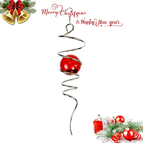 Gazing Ball Stainless Steel Spiral Tail (1)