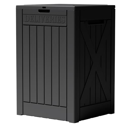 52 Gallon Extra Large Deck Box with Lock (52 Gallon / Dark Black)