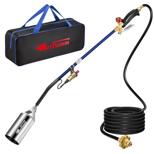 Portable Propane Torch Weed Burner Kit with Storage Bag (Blue 2)