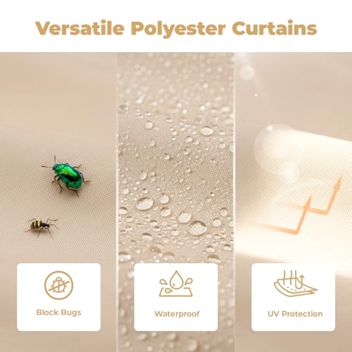 2 Pcs Polyester Door Curtains