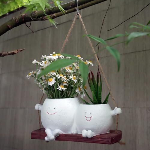 Cute Hanging Face Planter Pots