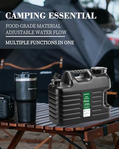 5 Gallon Camping Water Jug with Spigot (Matte Black)