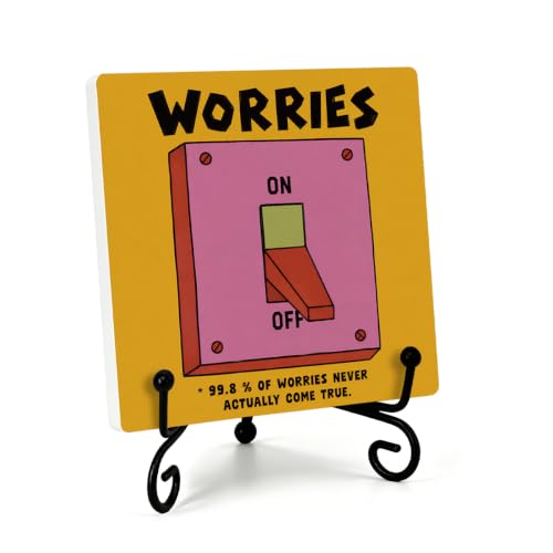 Funny Health Quote for Home Office Book Shelf Table Decor 6.3x6.3 Inch (Multicolor 1716 / Wooden sign with iron frame（6.3 x 6.3 inches）)