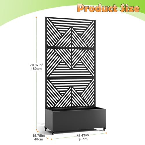 Metal Raised Garden Bed (Black-zodiac / 71" x 35" x 16")