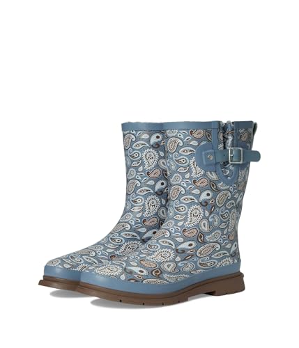 Faux Fur Mid Rain Boot (8 / Bandana)