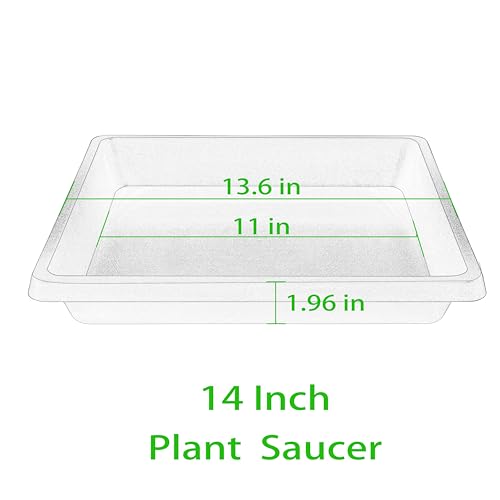 Square Plant Saucer 14 Inch 2 Pack (14"(2Pack) / Gray)