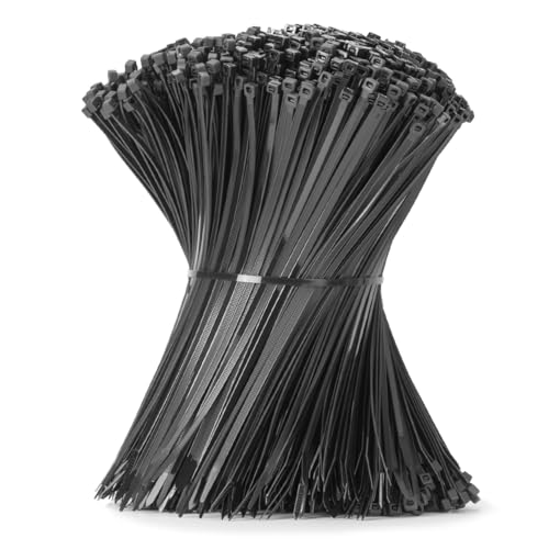 12 Inch Black Zip Tie 5000 PCS (12 inch-5000Pcs / Black)