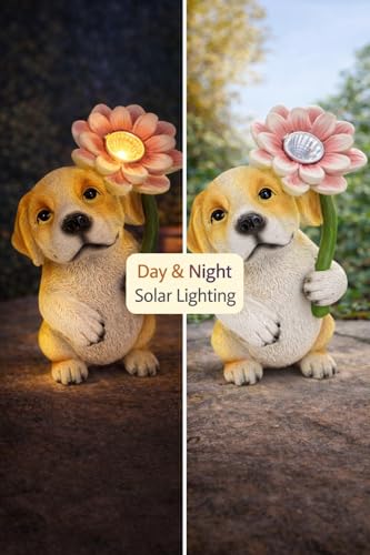 Set of 3 Solar Animal Garden Lights (Puppy/Kitten/Rabbit)