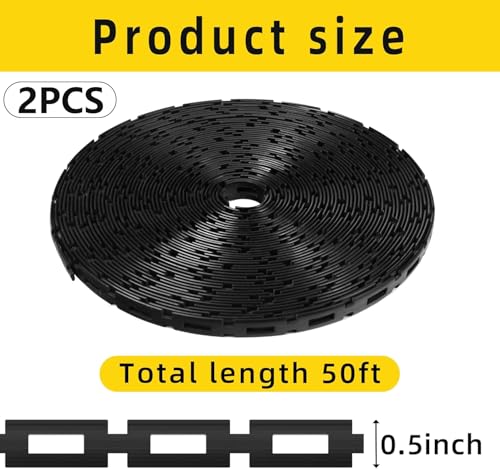 2 Pcs 50Ft Plastic Chain Lock Tree Tie (2 Pcs)